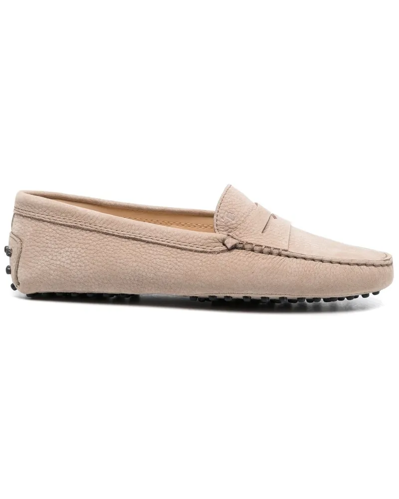 TOD'S Gommino Loafer aus Wildleder - Nude Nude