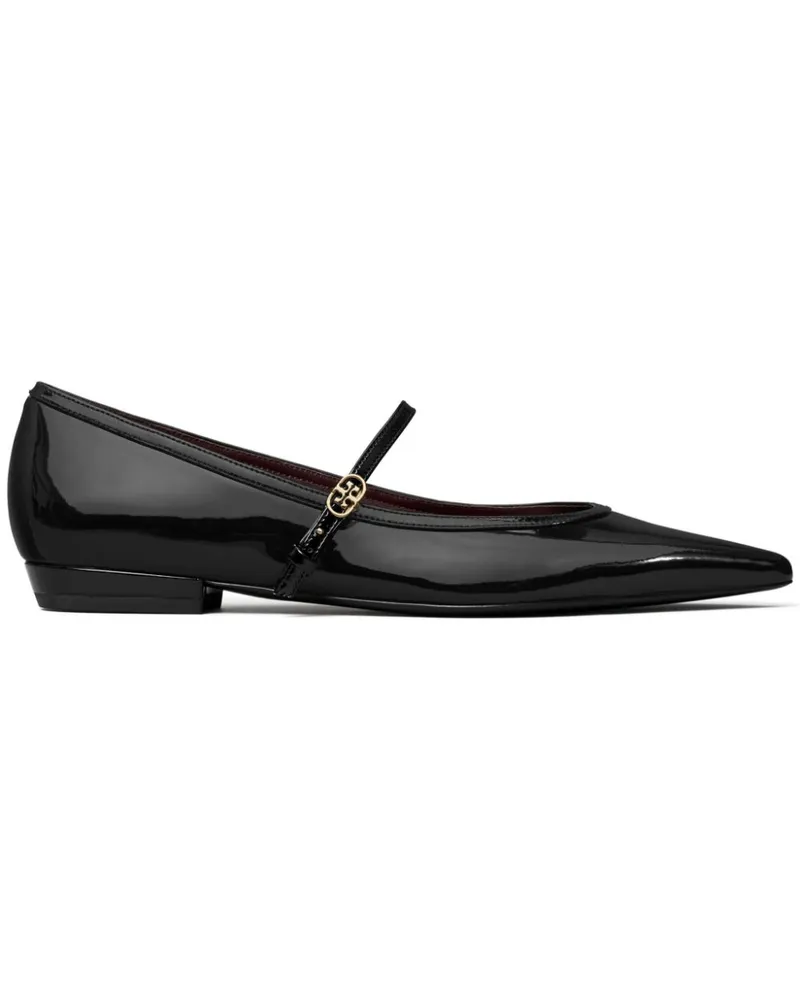 Tory Burch Ballerinas mit Double T-Schnalle - Schwarz Schwarz