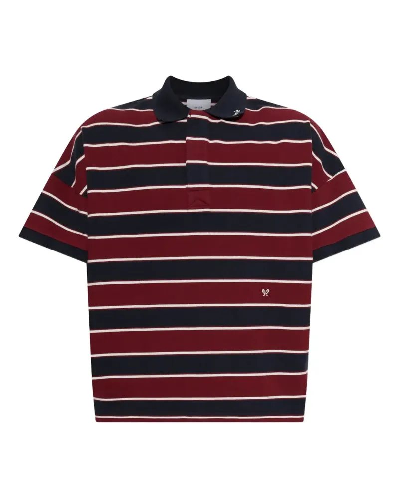 RHUDE Gestreiftes Fontaine Poloshirt - Rot Rot