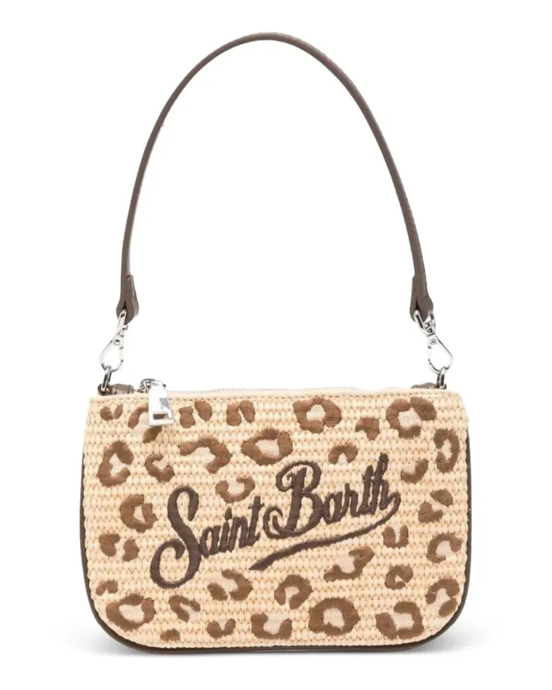 MC2 Saint Barth mini leopard-print clutch bag - Nude Nude