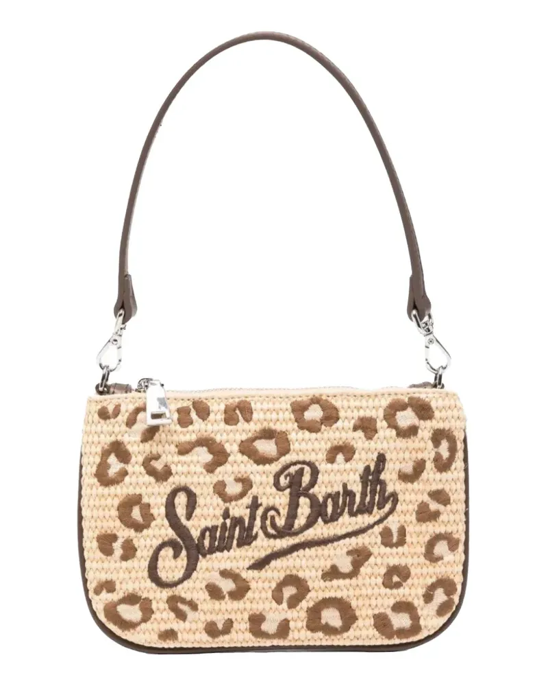 MC2 Saint Barth mini leopard-print clutch bag - Nude Nude