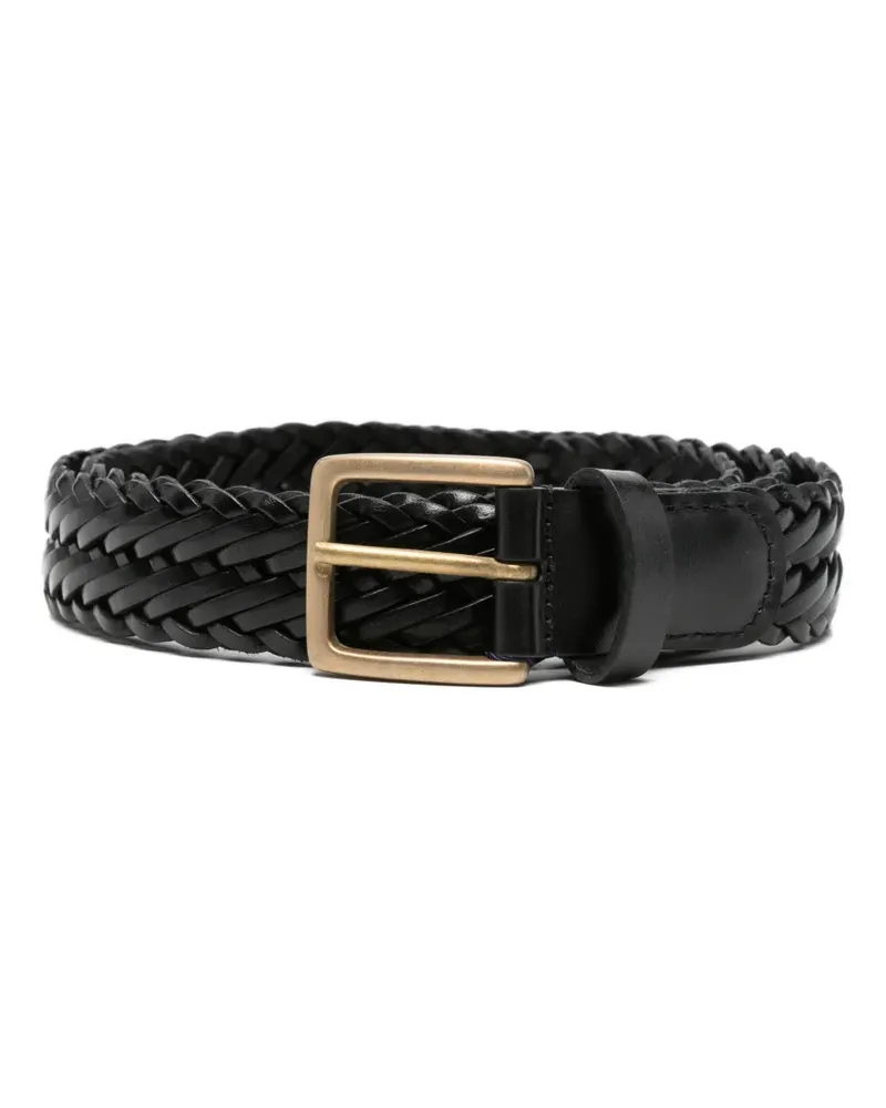Anderson's braided leather belt - Schwarz Schwarz