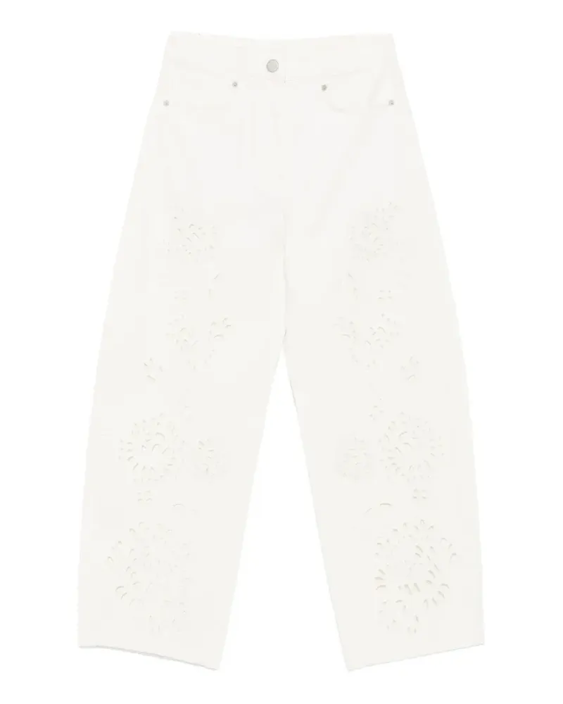 FARM Rio Richeueu Jeans mit Cut-Out - Weiß Weiß