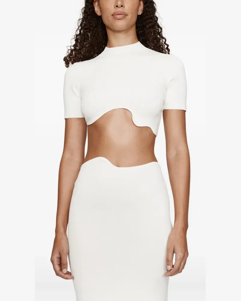 Christopher Esber Maparadita cut-out short-sleeve top - Weiß Weiß