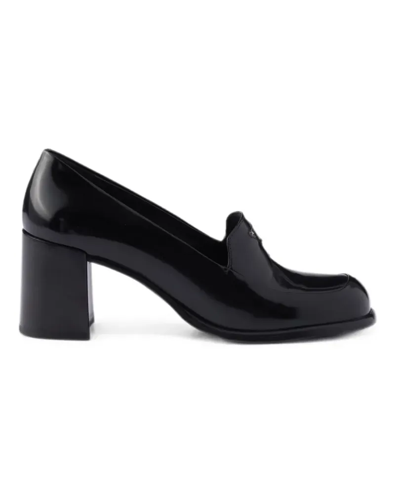 Prada brushed leather loafers - Schwarz Schwarz