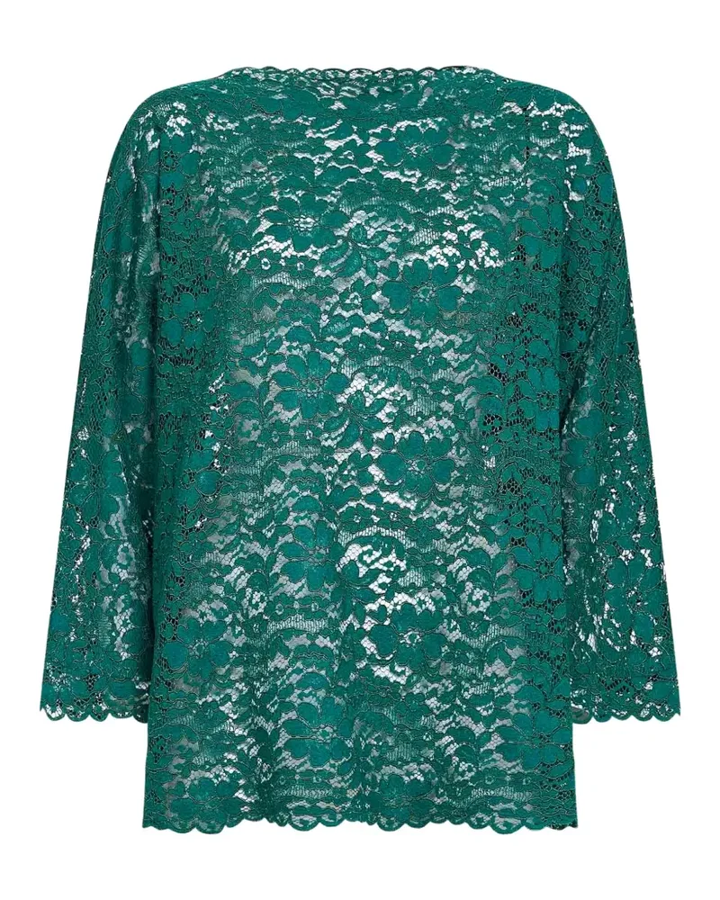 Gianluca Capannolo Bluse aus Spitze mit Blumenmotiv - Grün Grün