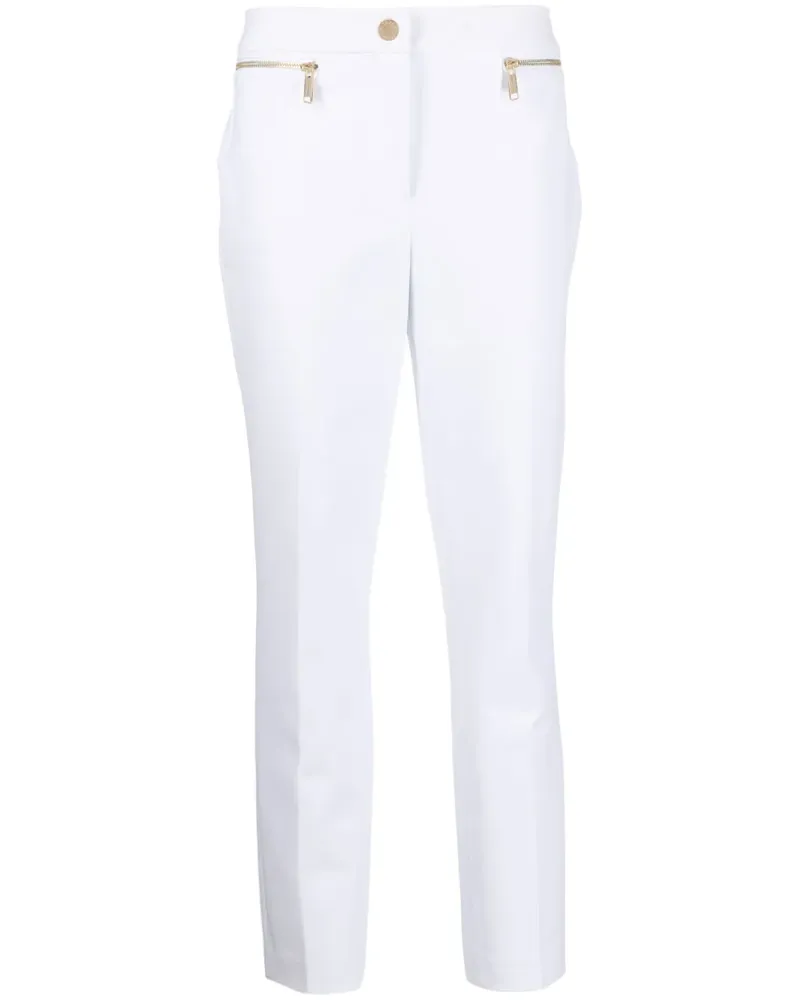 Michael Kors Halbhohe Slim-Fit-Hose - Weiß Weiß