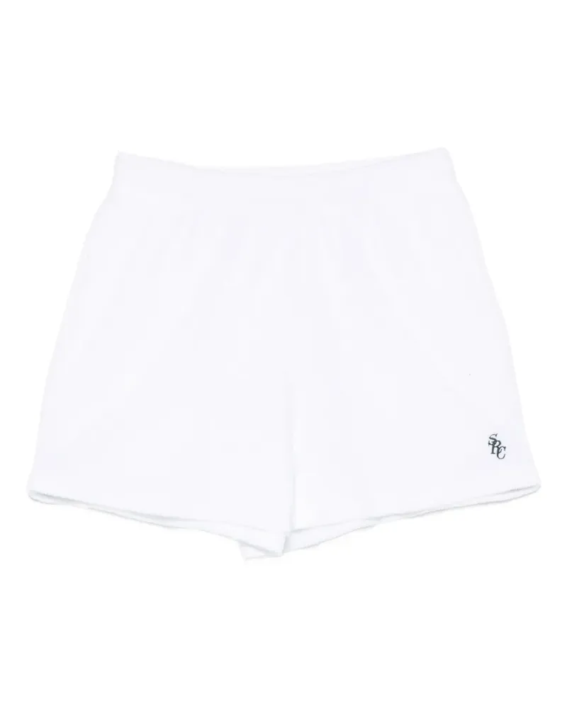 SPORTY & RICH SRC logo-embroidered terrycloth shorts - Weiß Weiß