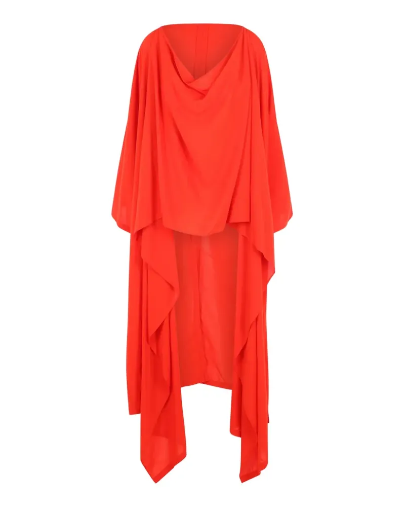 Yohji Yamamoto draped asymmetric cape - Rot Rot