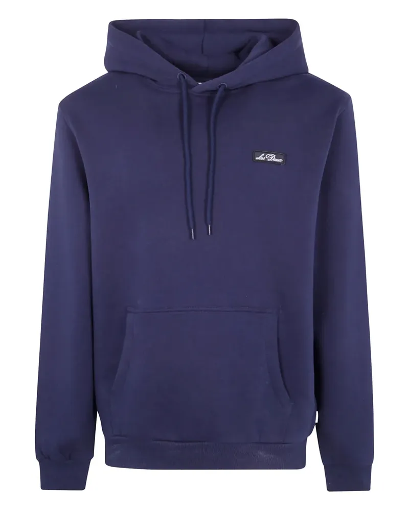 LES DEUX Hoodie mit Logo-Patch - Blau Blau