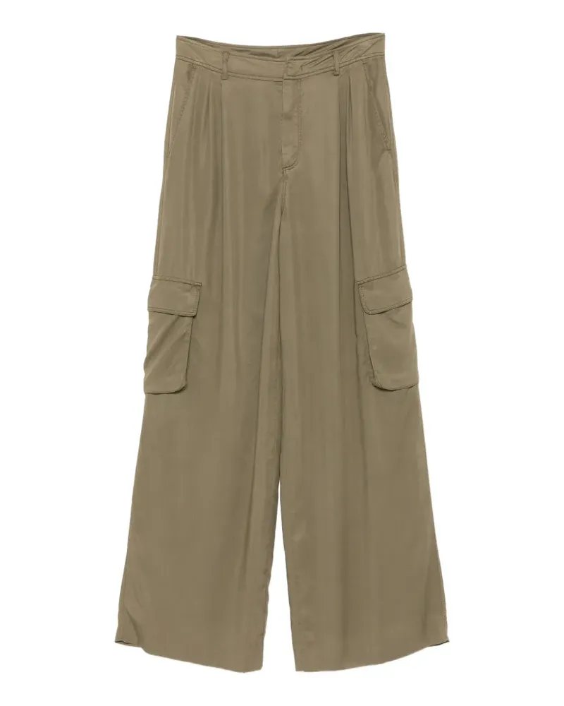 Iceberg pleated cargo-pocket palazzo pants - Grün Grün