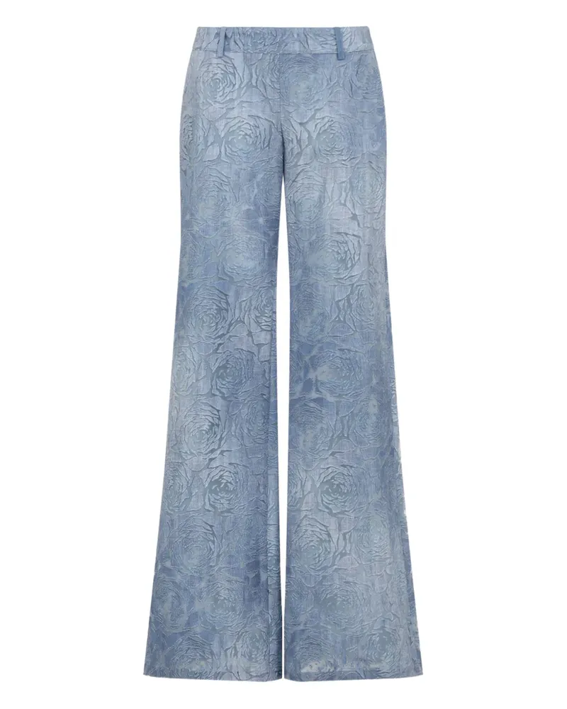 Ermanno Scervino Hose aus Rosen-Jacquard - Blau Blau