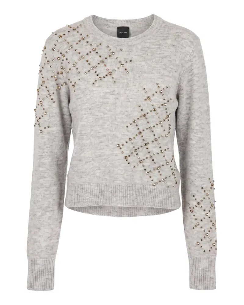 Pinko Pullover mit Kristallen - Grau Grau