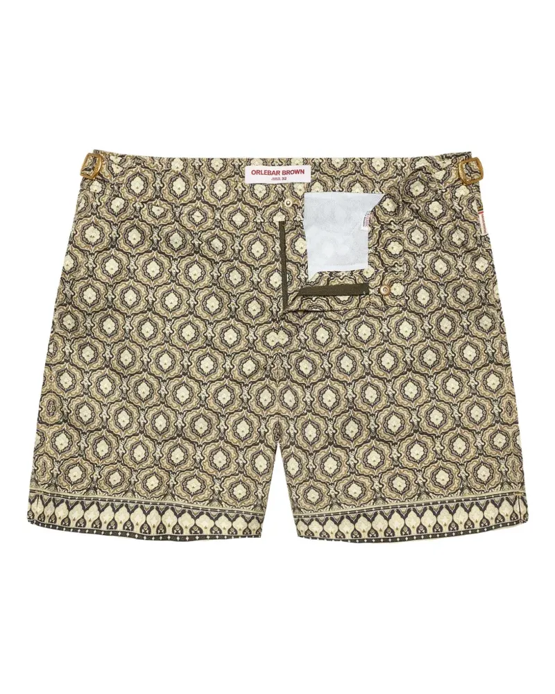 Orlebar Brown Bulldog Passetto geometric-print swim shorts - Grün Grün