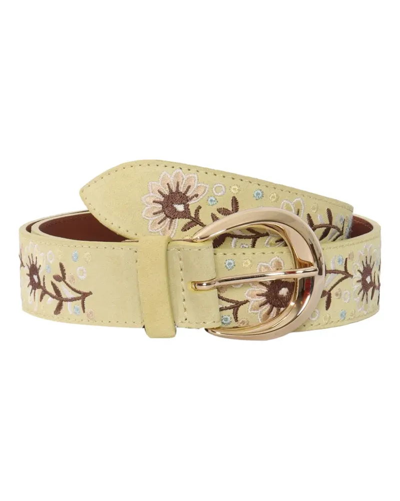 Orciani floral embroidered leather belt - Gelb Gelb