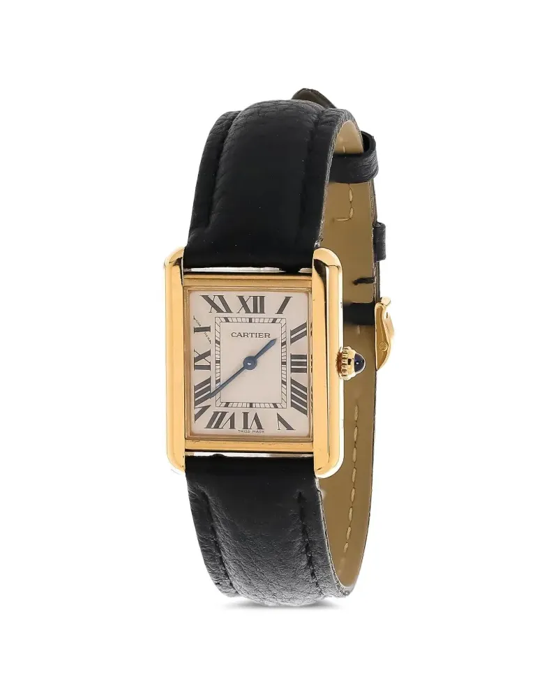 Cartier 2004-2021 Gold Tank Solo 31mm - Weiß Weiß