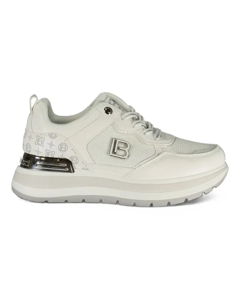 Laura Biagiotti logo-plaque platform sneakers - Weiß Weiß