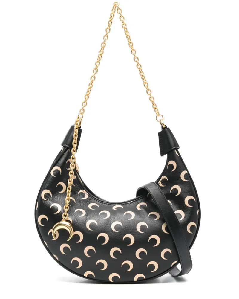 Marine Serre Mini Eclipse Schultertasche - Schwarz Schwarz