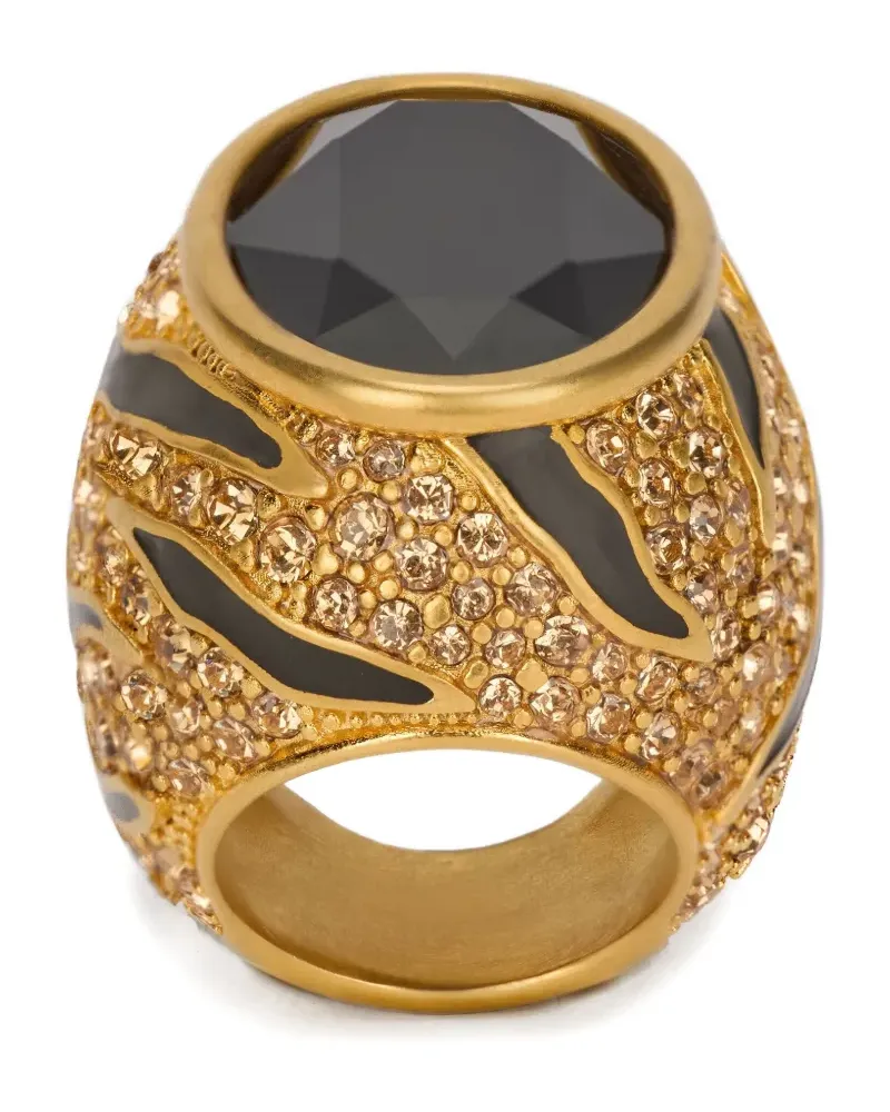 Roberto Cavalli Ring mit Kristallen - Gold Gold
