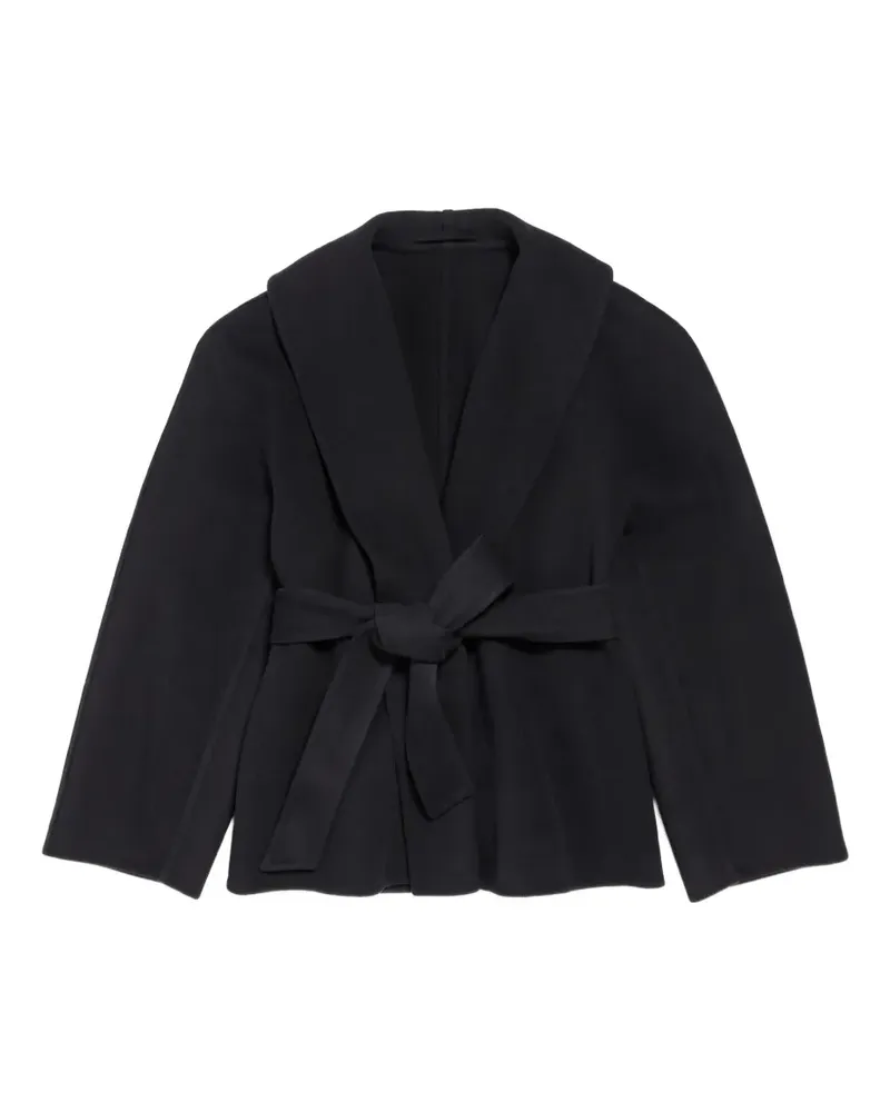 Balenciaga Gewickelte Jacke mit Gürtel - Schwarz Schwarz