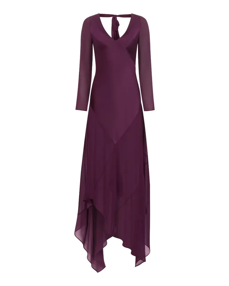 Nina Ricci Asymmetrisches Kleid mit Schleife - Violett Violett