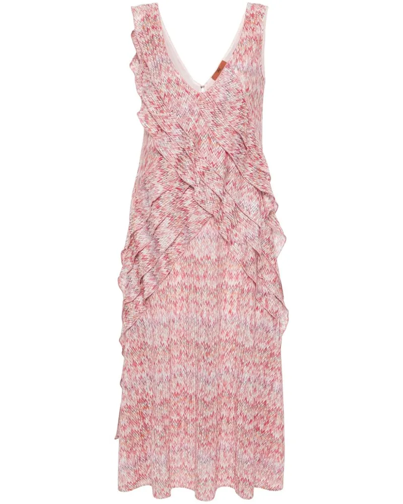 Missoni Minikleid mit Zickzackmuster - Rosa Rosa