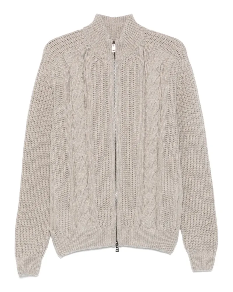 Tagliatore Cardigan mit Zopfmuster - Nude Nude