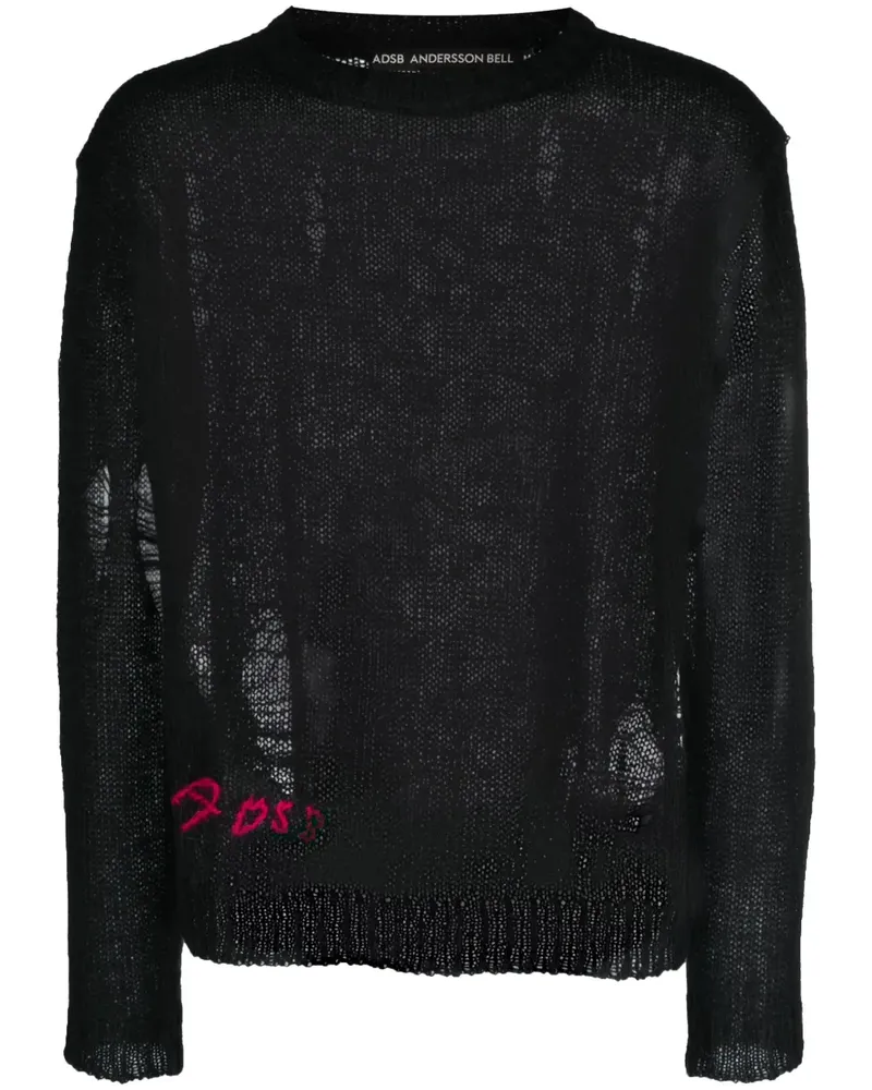 Andersson Bell Pullover im Distressed-Look - Schwarz Schwarz