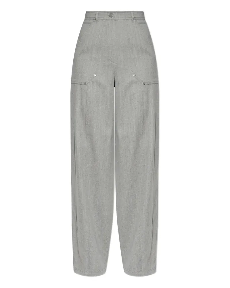 Max Mara Abetaia Hose mit Ziernaht - Grau Grau