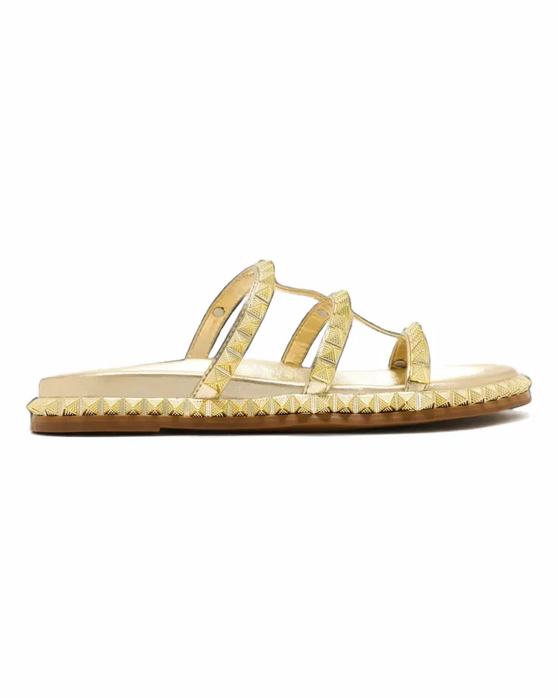Schutz Raffie Up Sandalen - Gold Gold