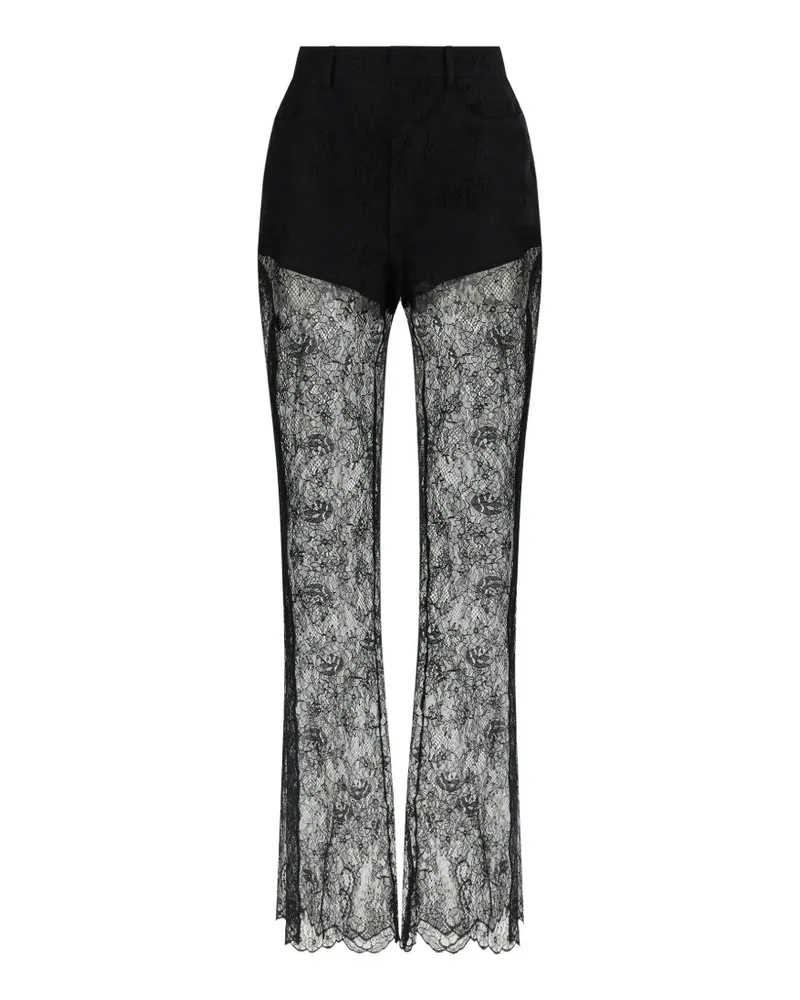 Giuseppe di Morabito lace flared trousers - Schwarz Schwarz