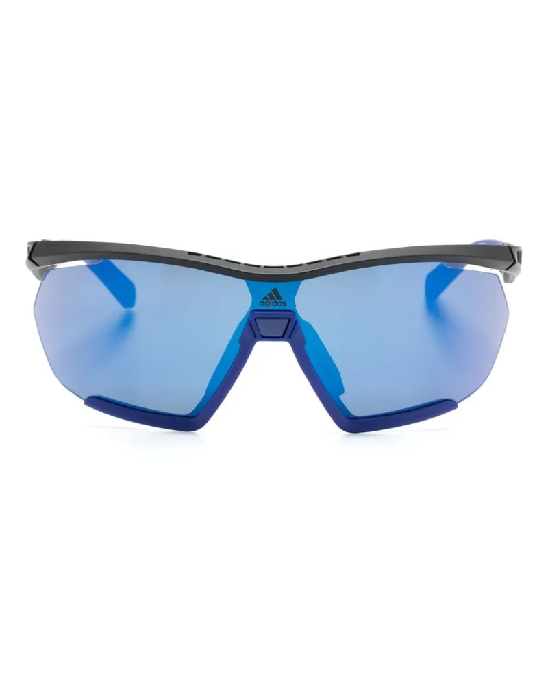 adidas SP0072 Sonnenbrille mit Shield-Gestell - Blau Blau