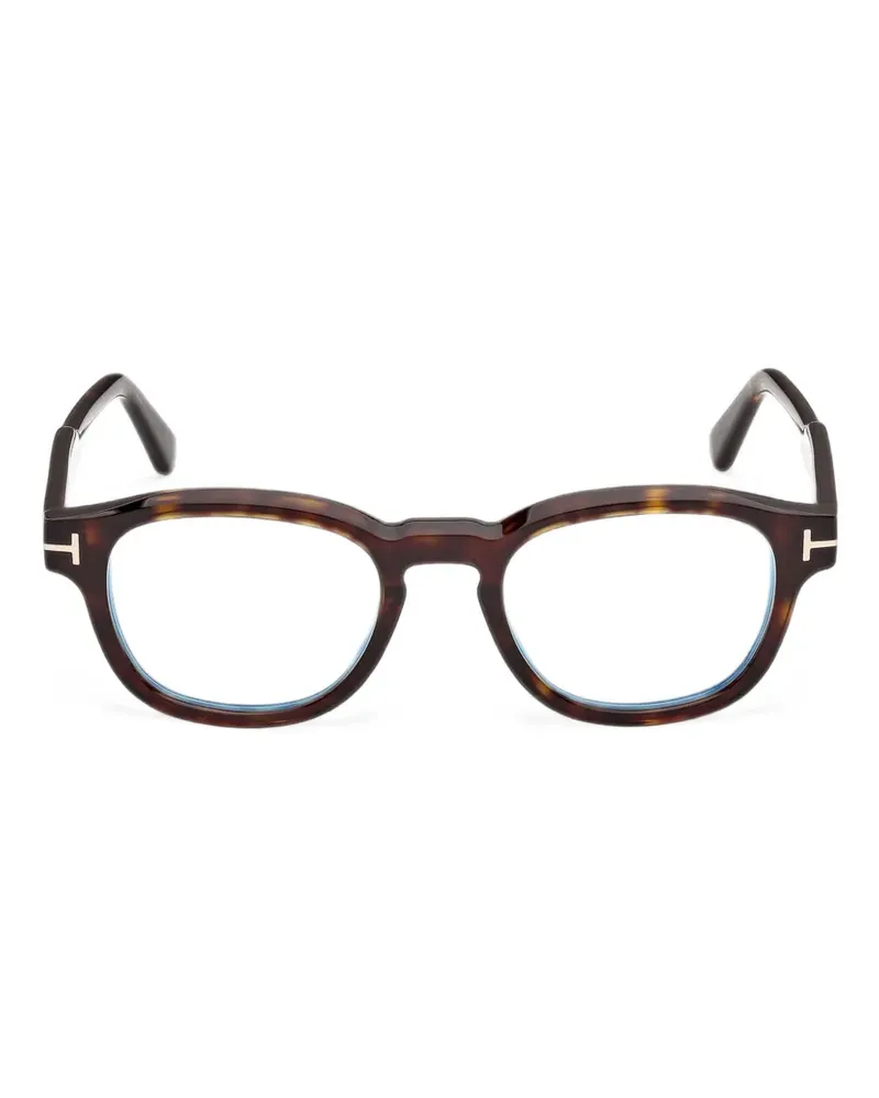Tom Ford Runde Brille in Schildpattoptik - Braun Braun