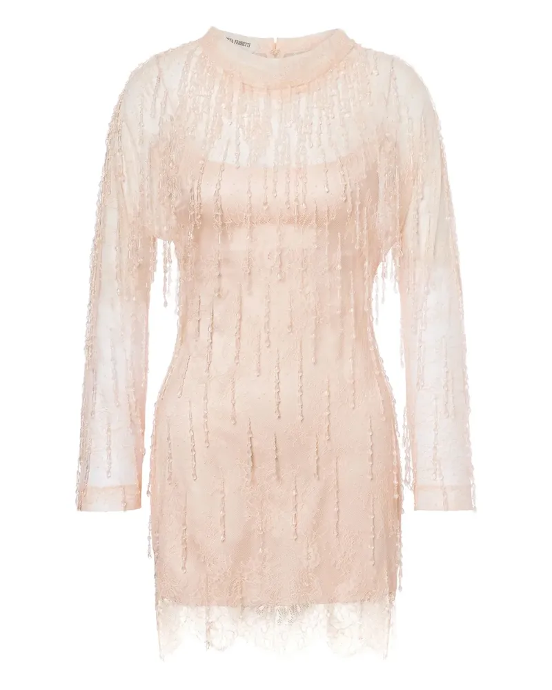 Alberta Ferretti Kleid mit Strass - Rosa Rosa