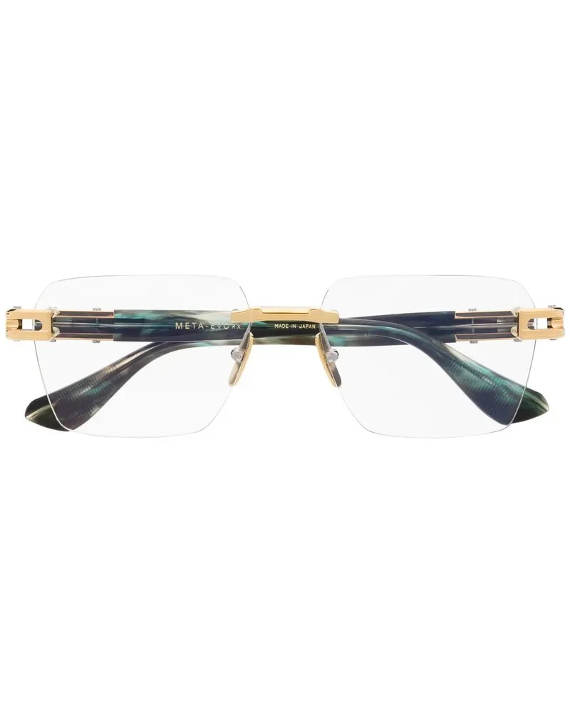 DITA Rahmenlose Brille mit eckigem Gestell - Schwarz Schwarz