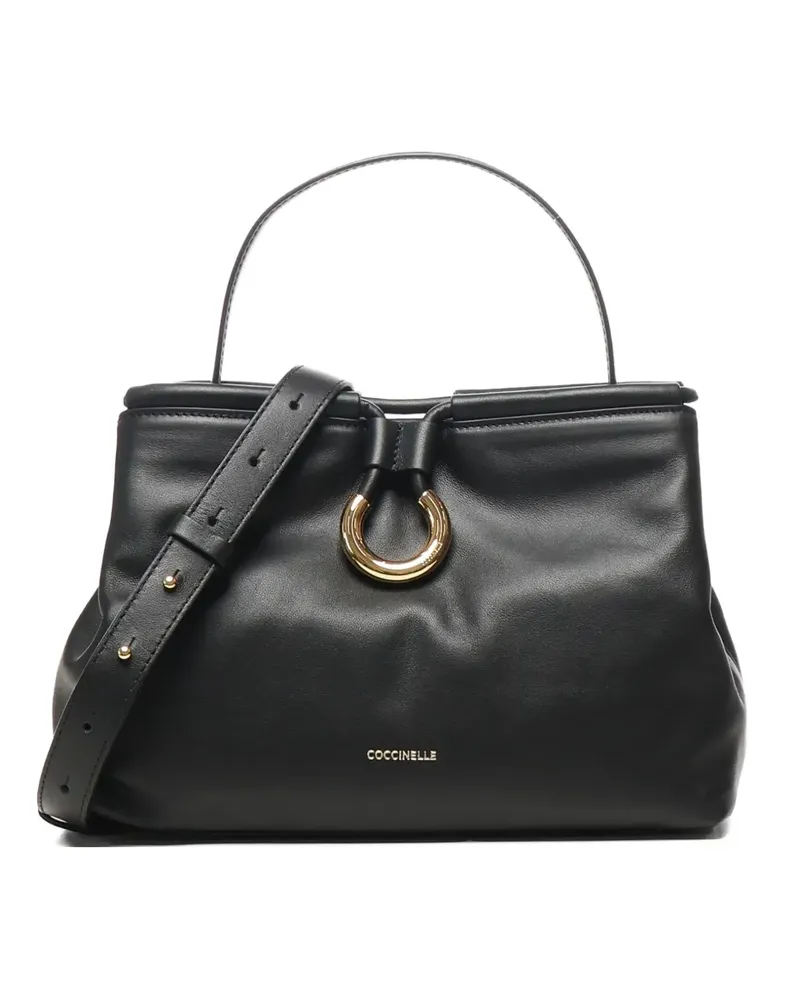 Coccinelle Schultertasche aus Leder - Schwarz Schwarz