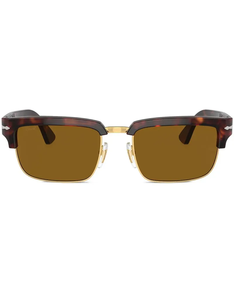 Persol Sonnenbrille mit eckigem Gestell - Braun Braun
