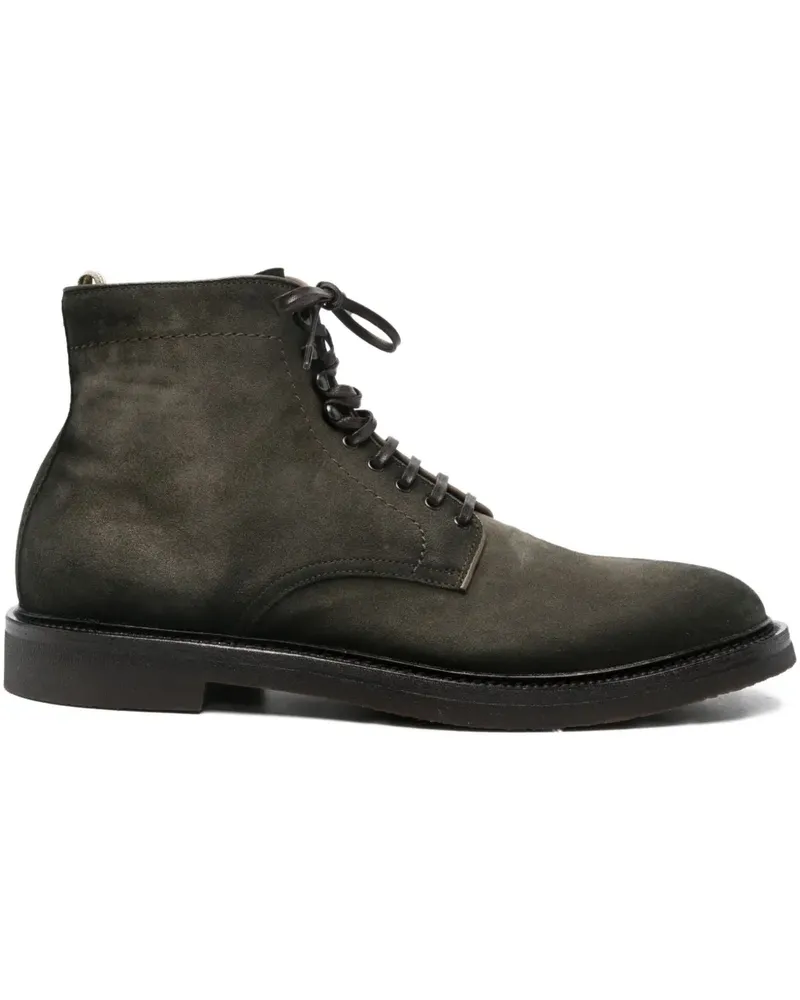 Officine Creative Italia Schnürstiefel aus Wildleder - Grün Grün
