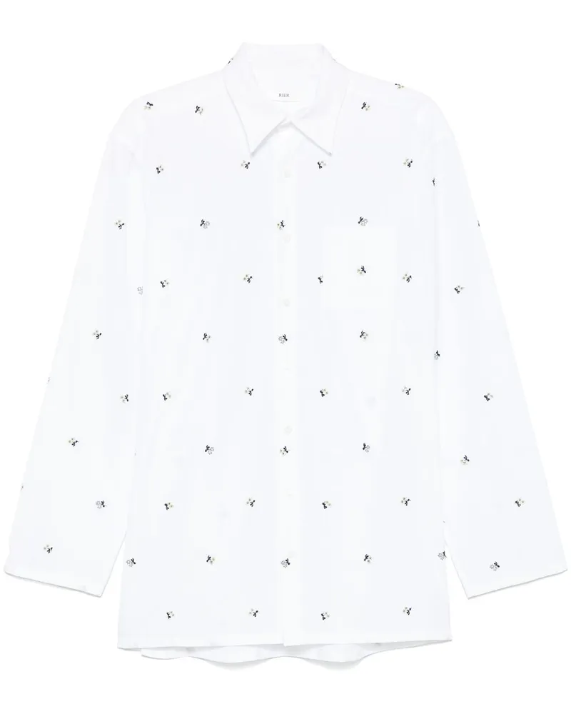 Rier Hemd aus Popeline - Weiß Weiß
