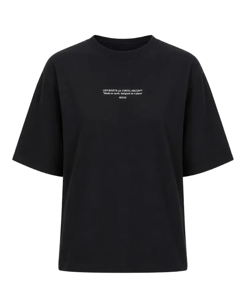 OFF-WHITE logo-print boxy T-shirt - Schwarz Schwarz