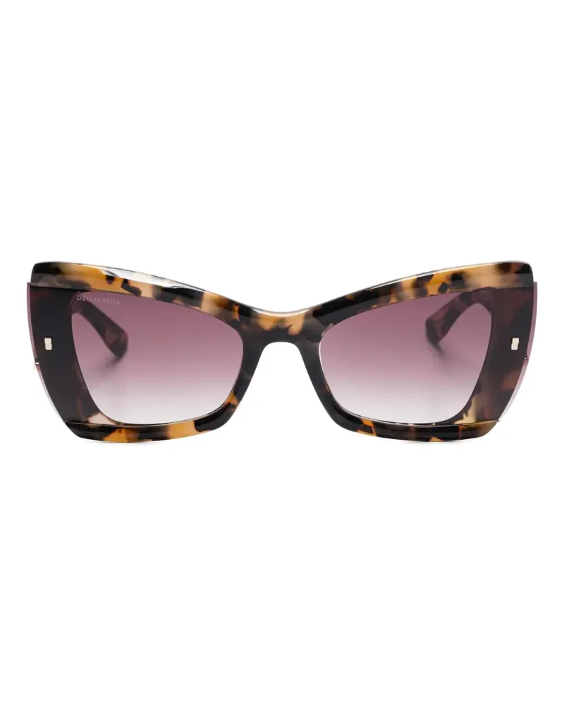 Dsquared2 Cat-Eye-Sonnenbrille in Schildpattoptik - Braun Braun