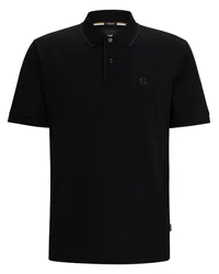 HUGO BOSS Poloshirt mit Logo-Stickerei Schwarz