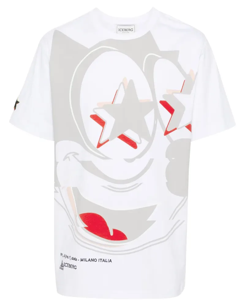 Iceberg Felix The Cat T-Shirt - Weiß Weiß