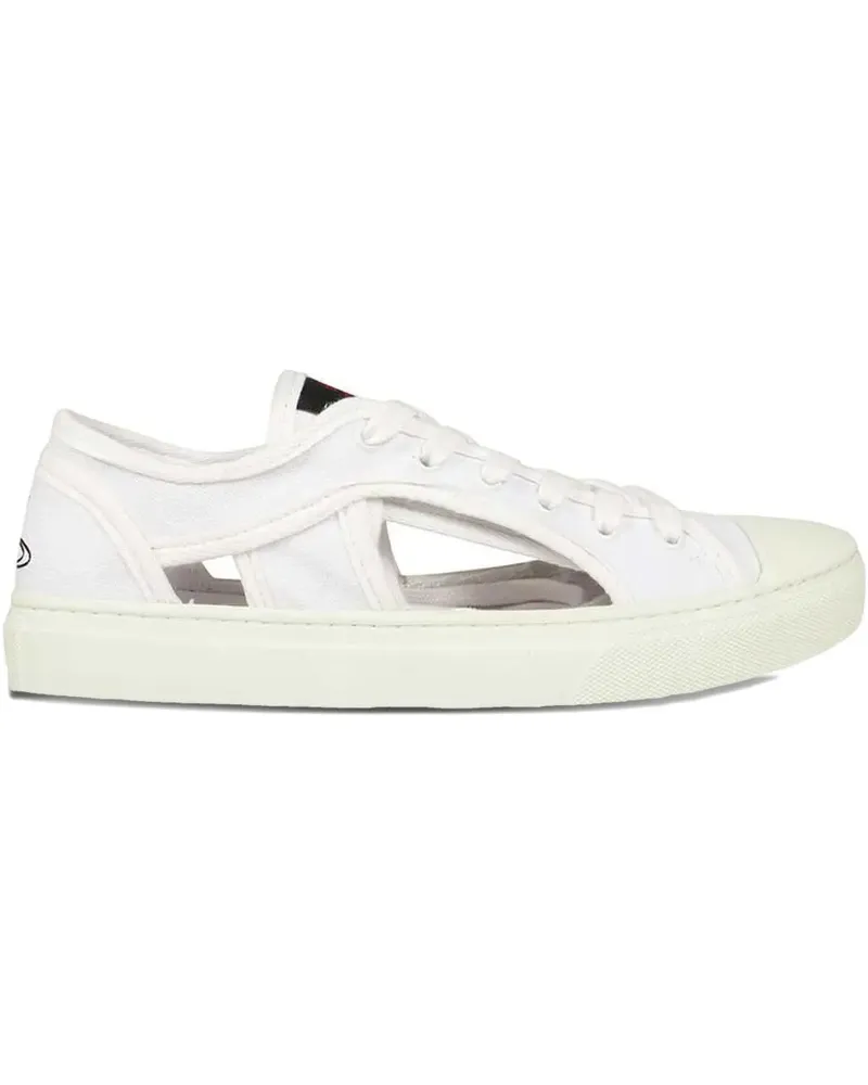 Vivienne Westwood Brighton Canvas-Sneakers mit Cut-Out - Weiß Weiß