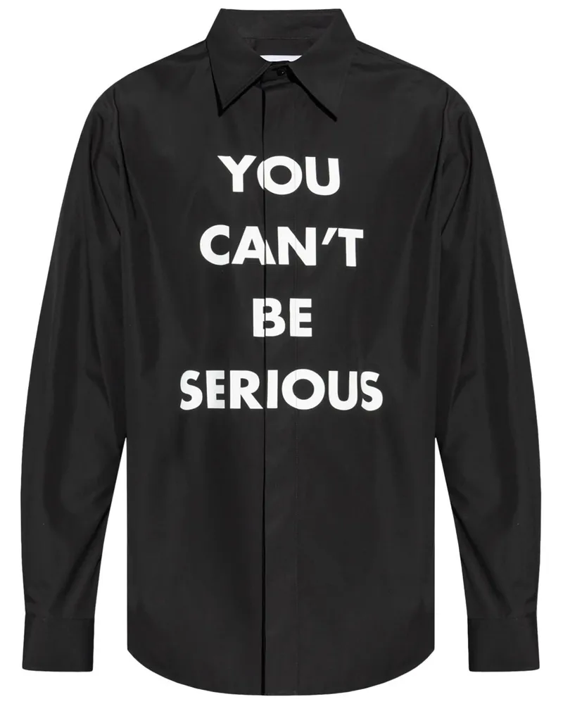 Moschino You Can't Be Serious Hemd Schwarz