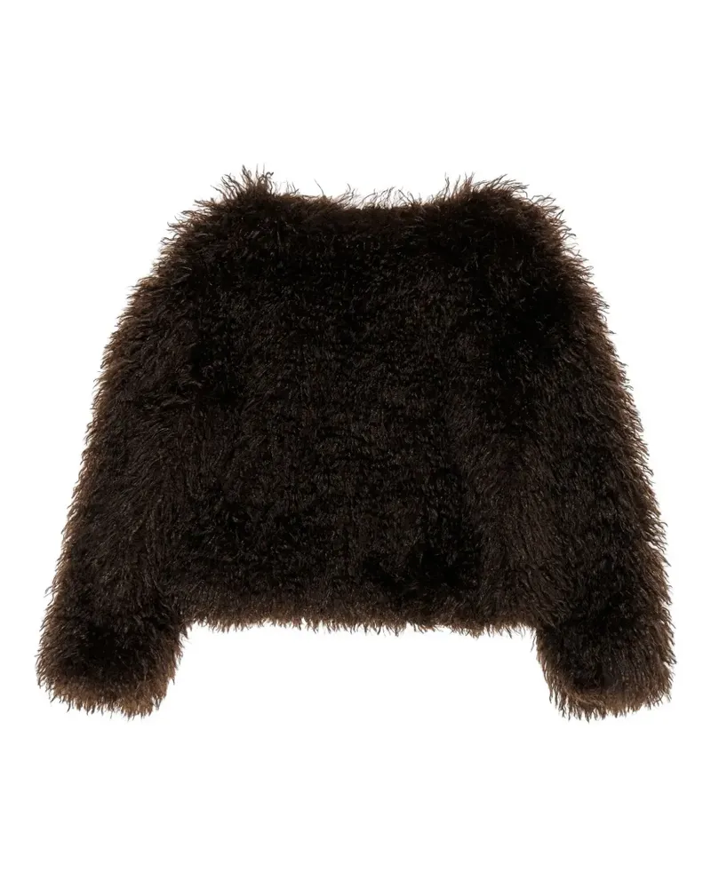 BIMBA Y LOLA Pullover mit Pelzoptik - Braun Braun