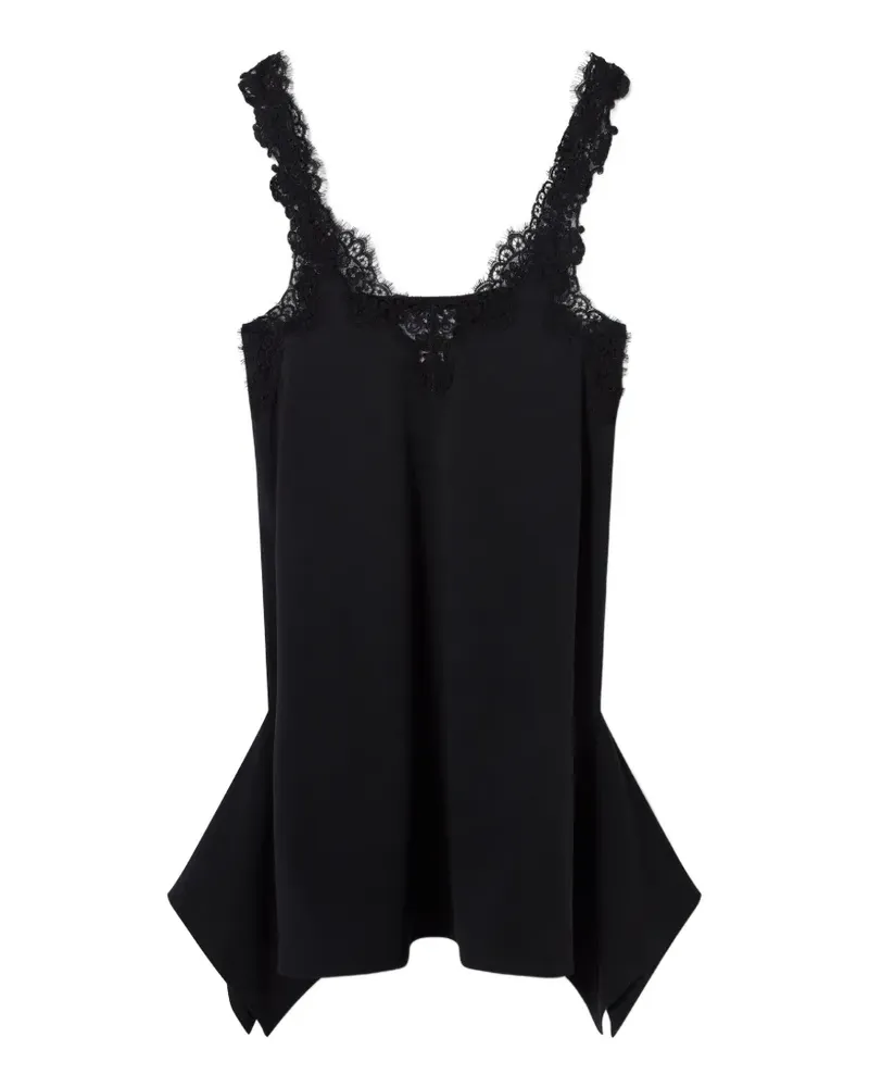 Stella McCartney lace-trim mini dress - Schwarz Schwarz