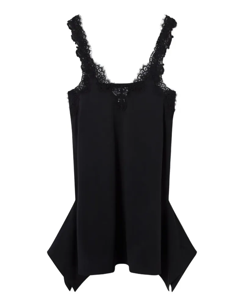 Stella McCartney Jerseykleid mit Spitzenbesatz - Schwarz Schwarz