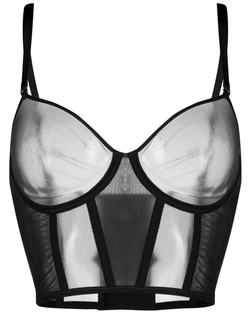 Maison Close L'Amoureuse Soutien Gorge Bustier - Schwarz Schwarz