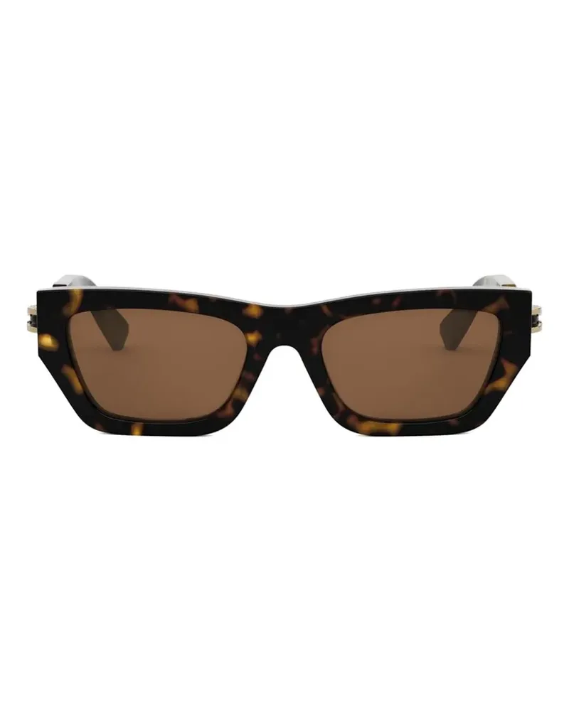 Bulgari rectangle-frame sunglasses - Braun Braun